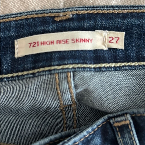 Women’s Levi’s 721 High Rise Skinny Jeans Size 27 - Picture 8 of 13